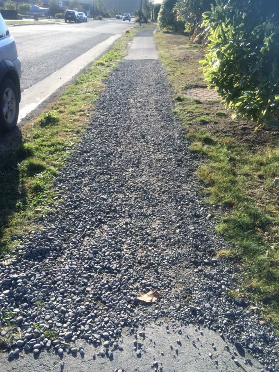 The photograph attached to this roading/streets report