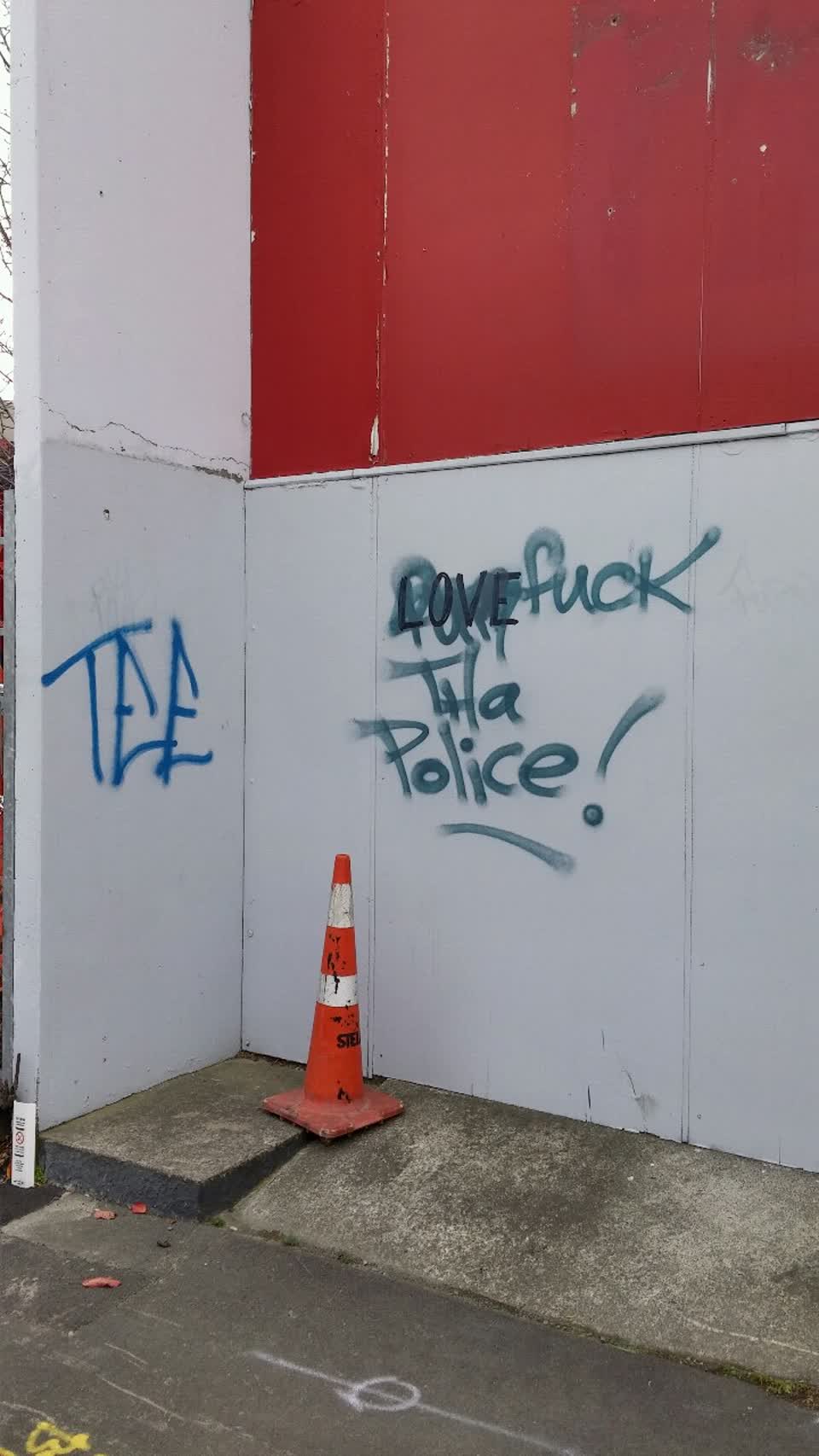 The photograph attached to this graffiti report