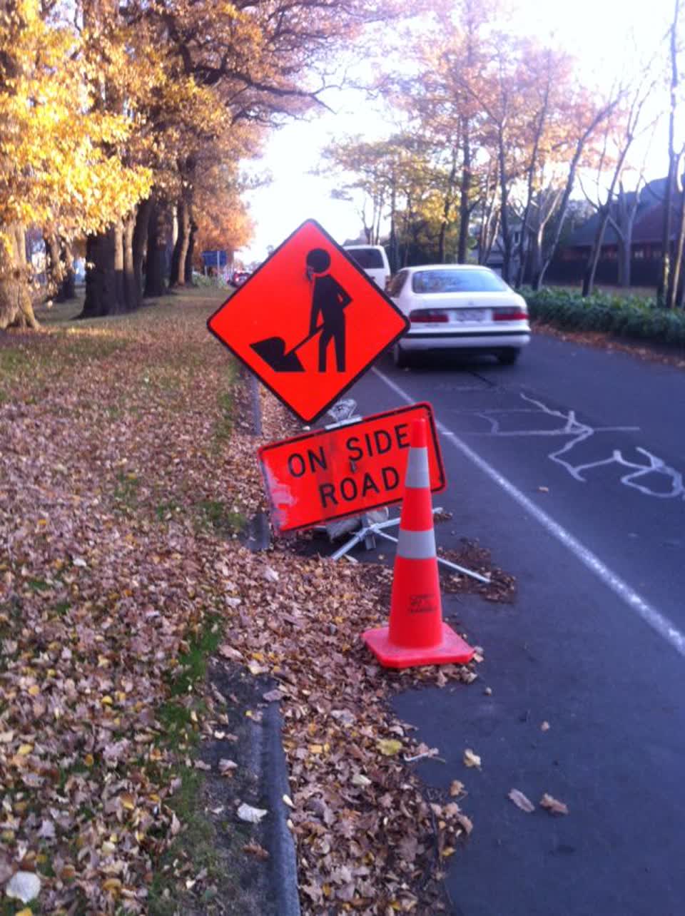 The photograph attached to this roading/streets report