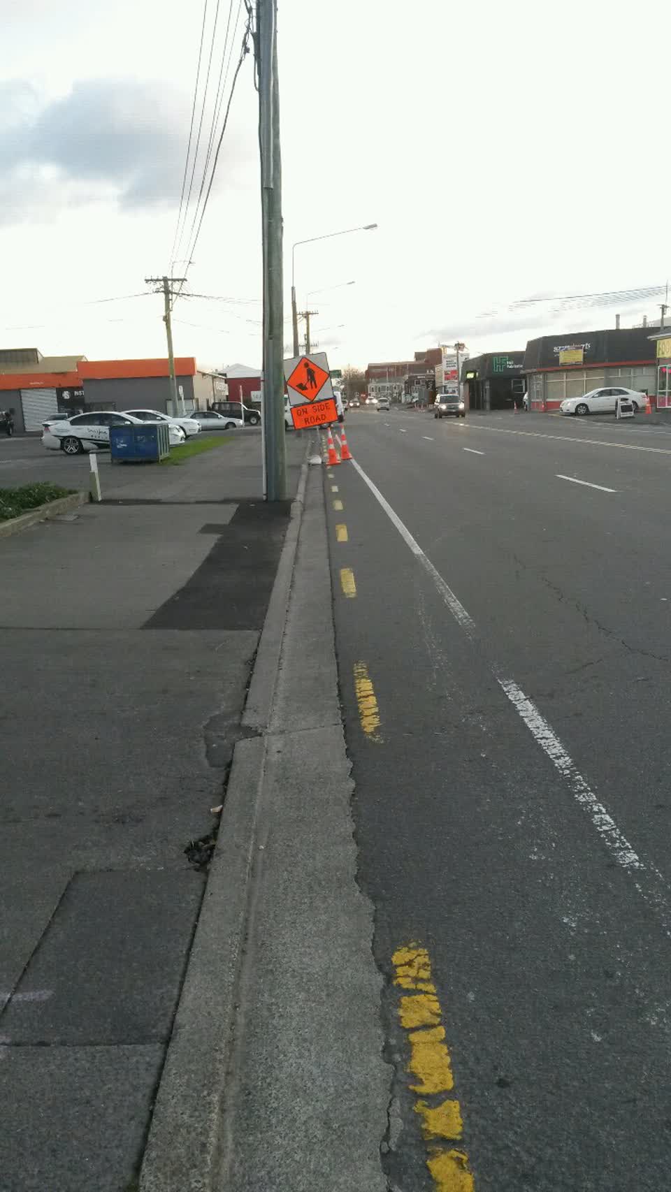 The photograph attached to this roading/streets report