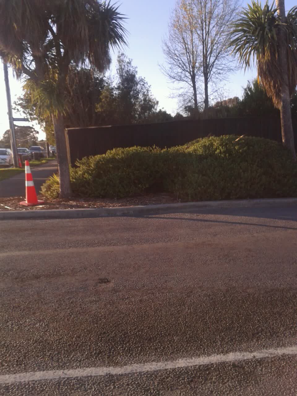 The photograph attached to this roading/streets report