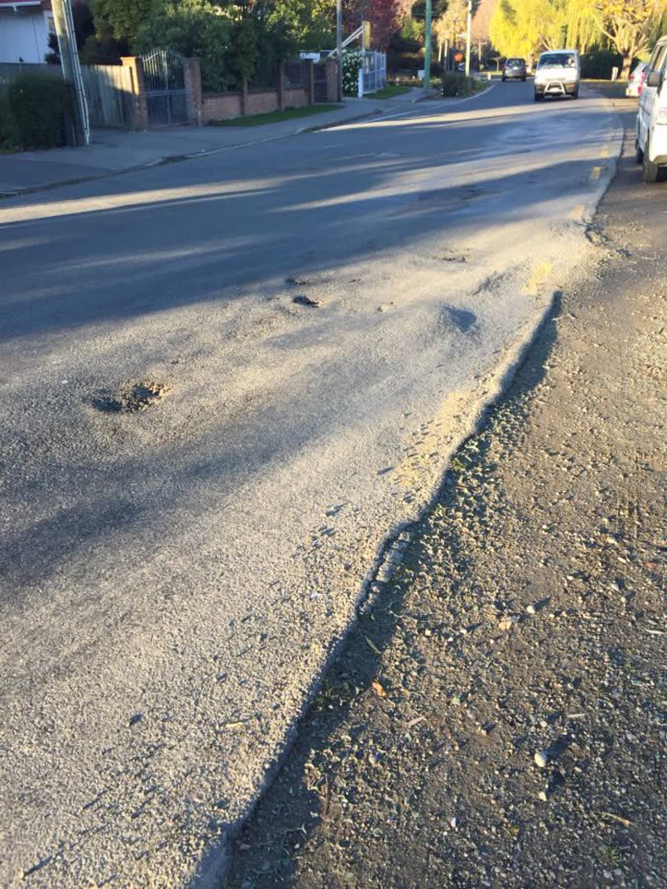 The photograph attached to this roading/streets report
