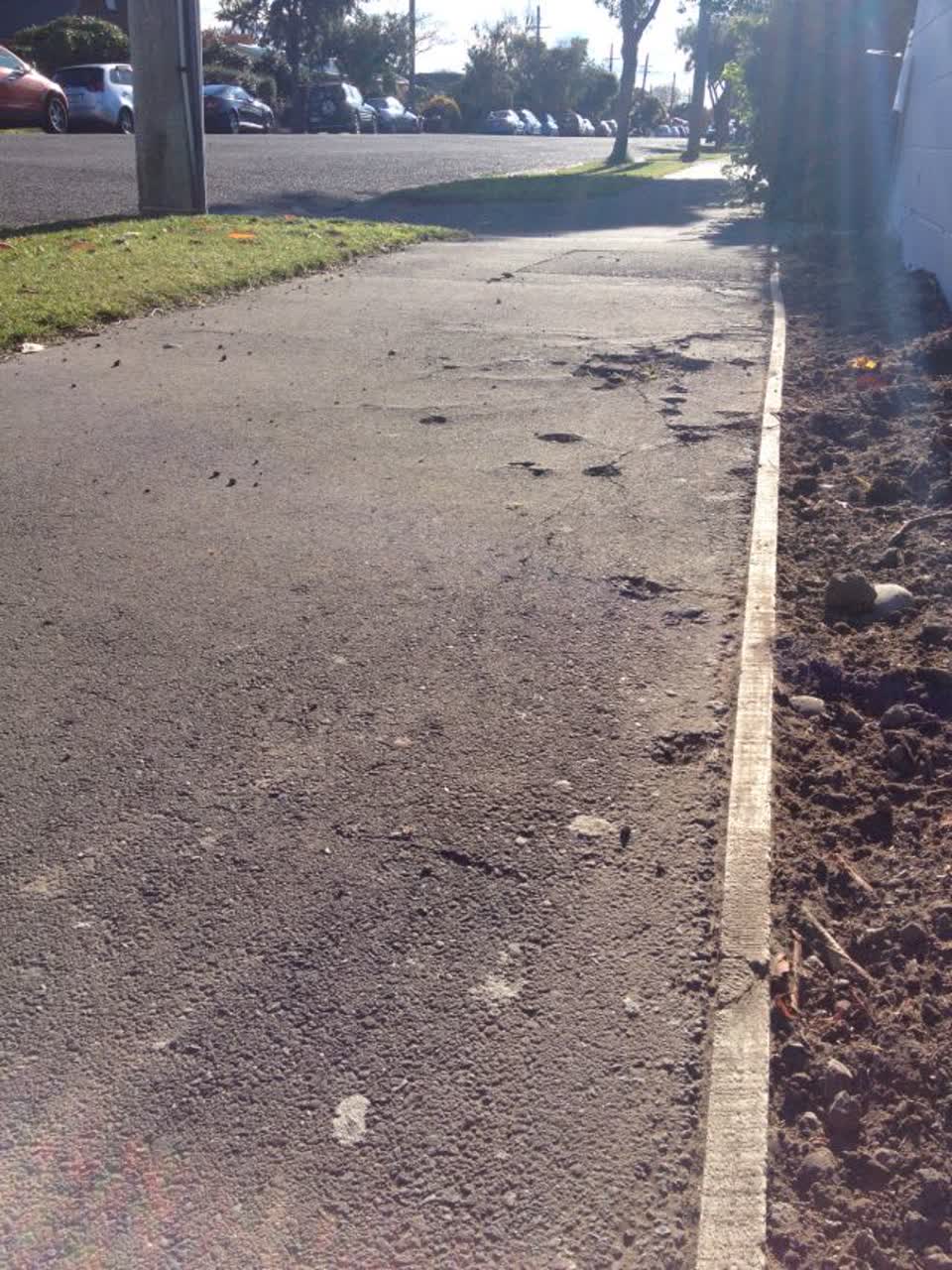 The photograph attached to this roading/streets report