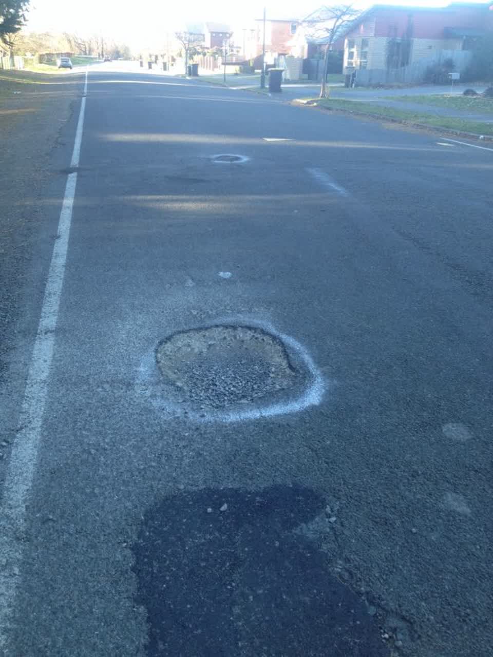 The photograph attached to this roading/streets report