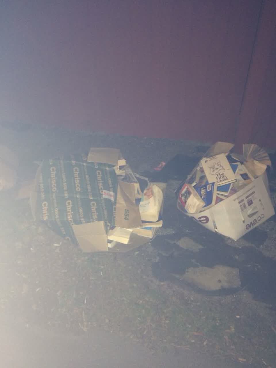 The photograph attached to this rubbish/recycling report
