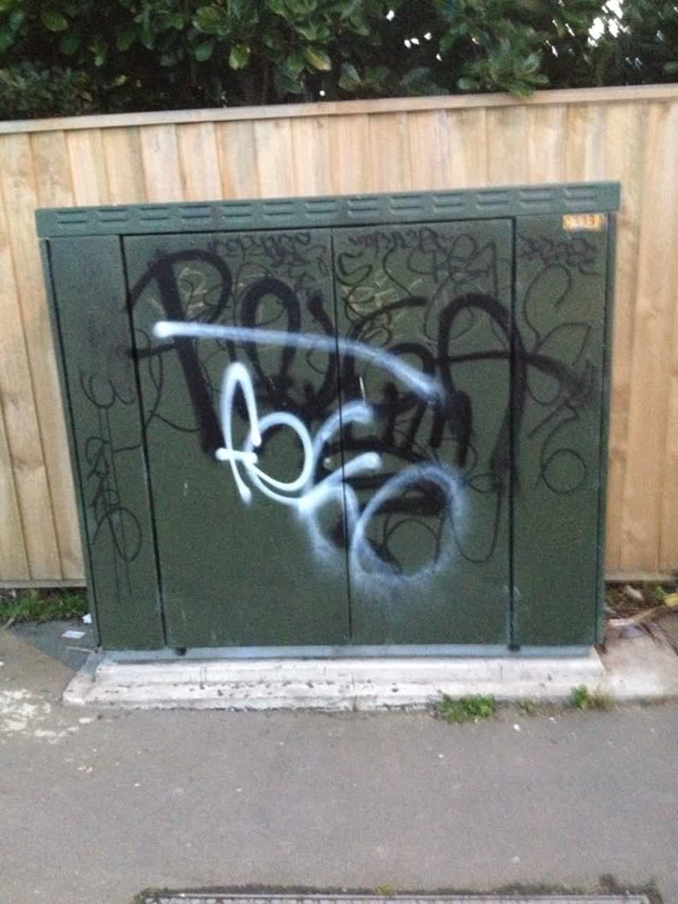 The photograph attached to this graffiti report