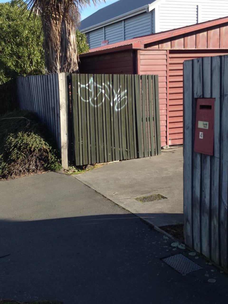 The photograph attached to this graffiti report