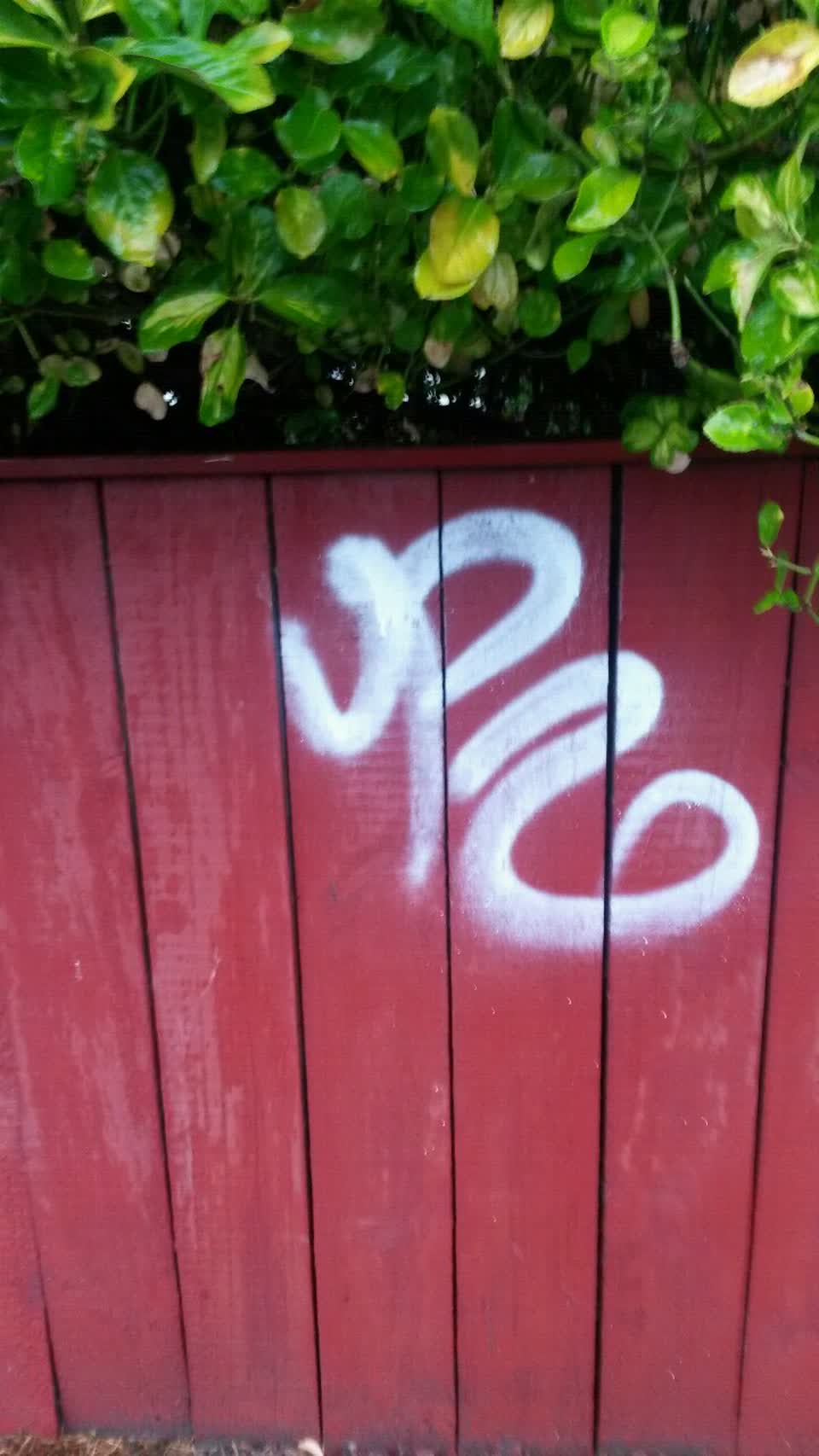 The photograph attached to this graffiti report