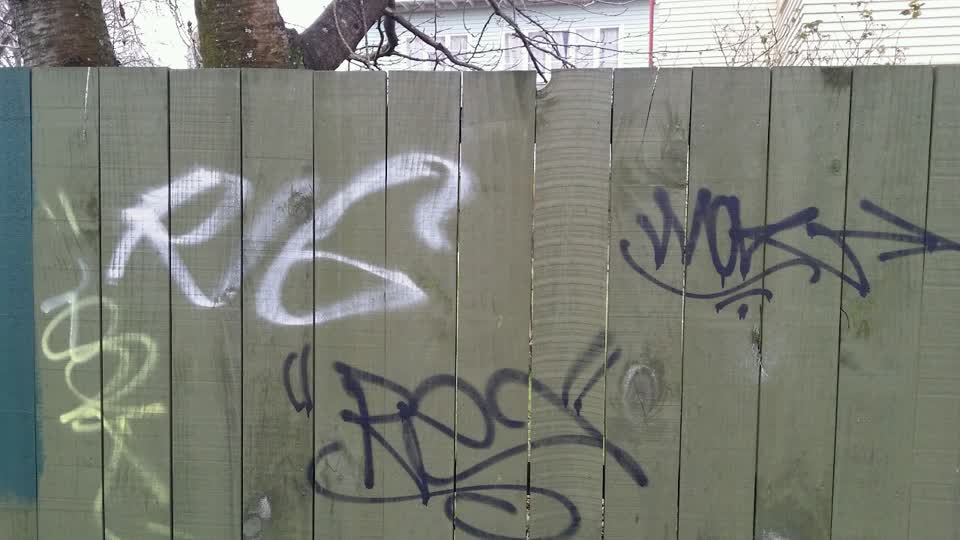 The photograph attached to this graffiti report