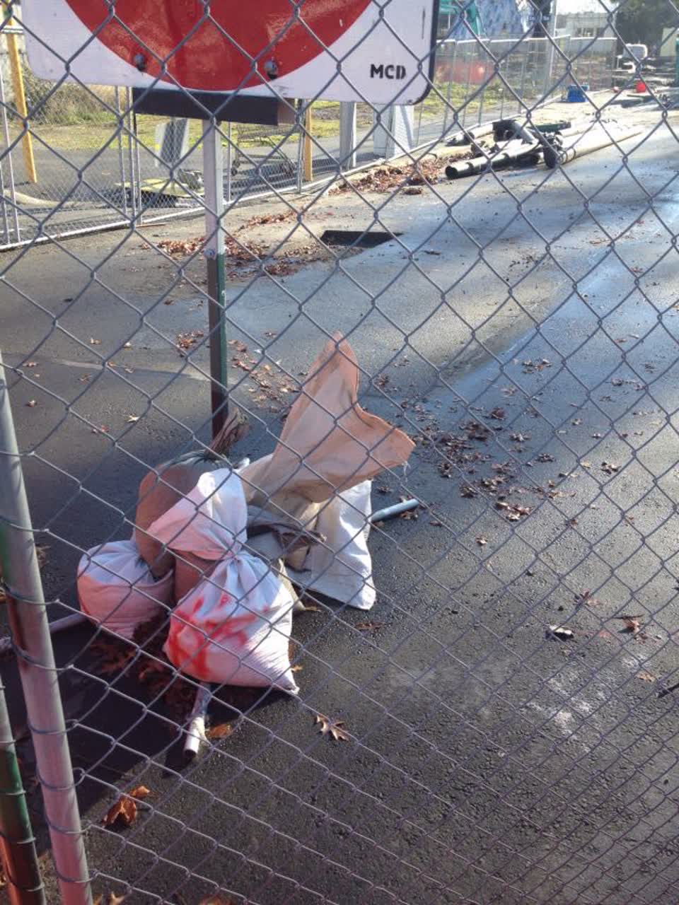 The photograph attached to this roading/streets report
