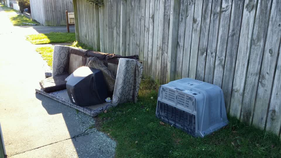 The photograph attached to this rubbish/recycling report
