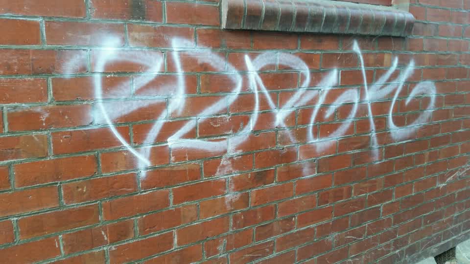 The photograph attached to this graffiti report
