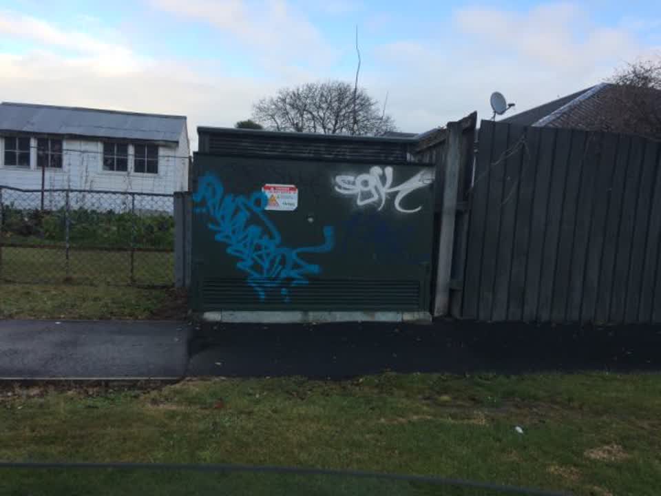 The photograph attached to this graffiti report