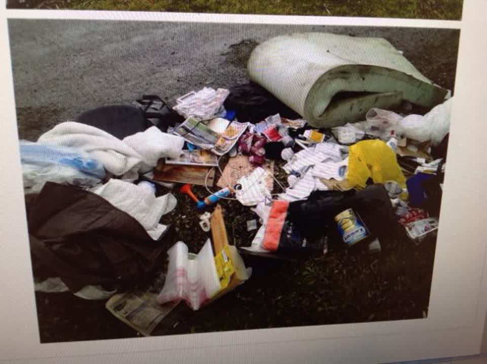 The photograph attached to this rubbish/recycling report