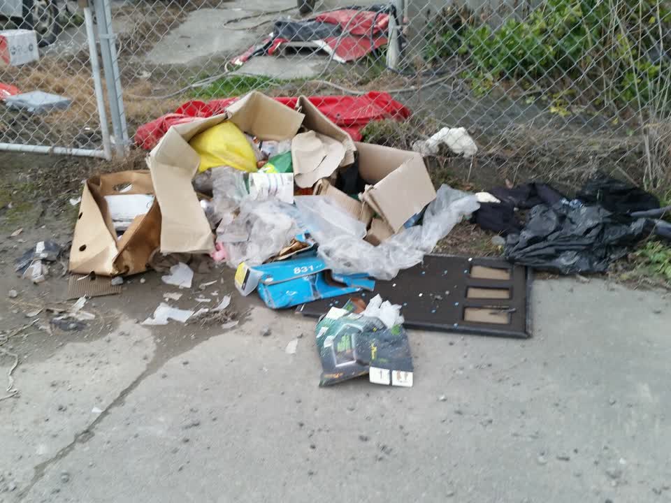 The photograph attached to this rubbish/recycling report