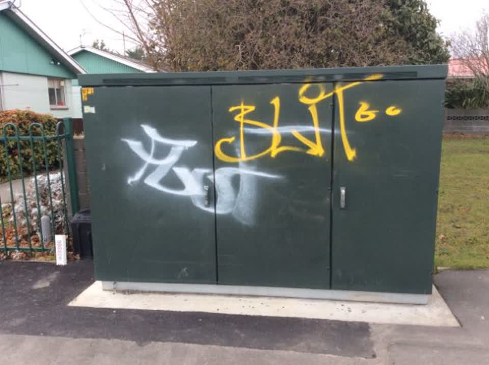 The photograph attached to this graffiti report