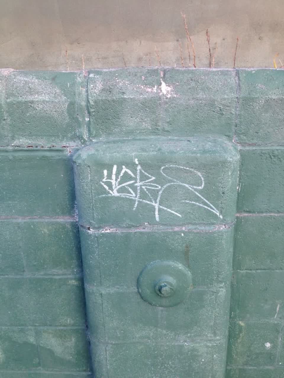 The photograph attached to this graffiti report