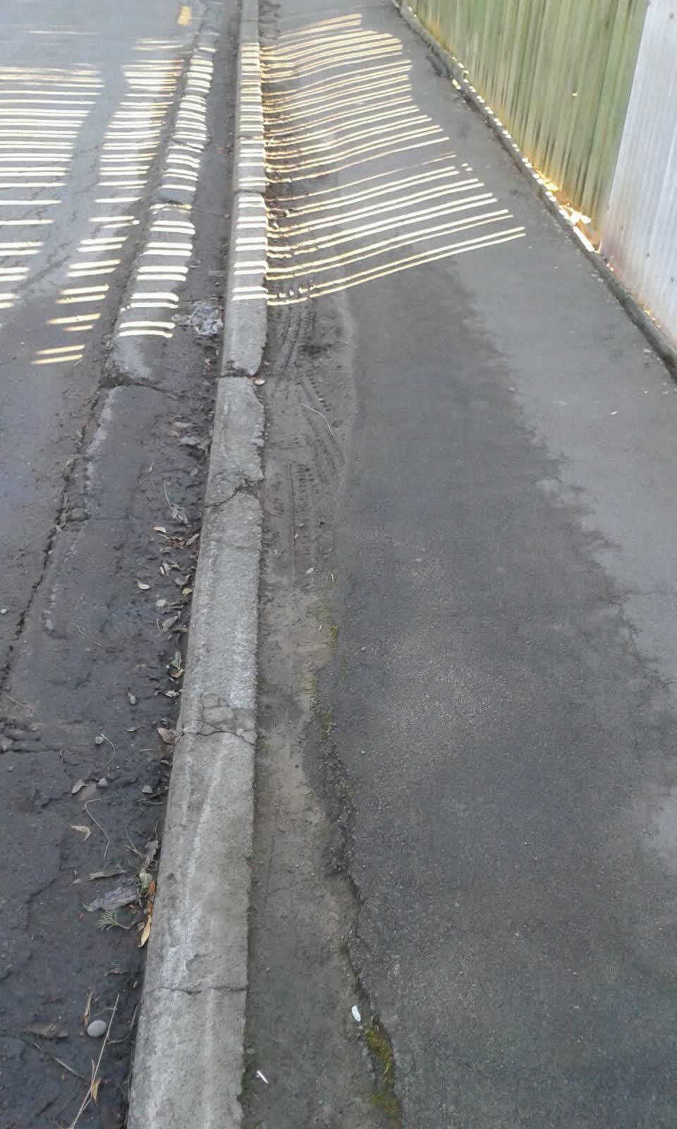 The photograph attached to this roading/streets report
