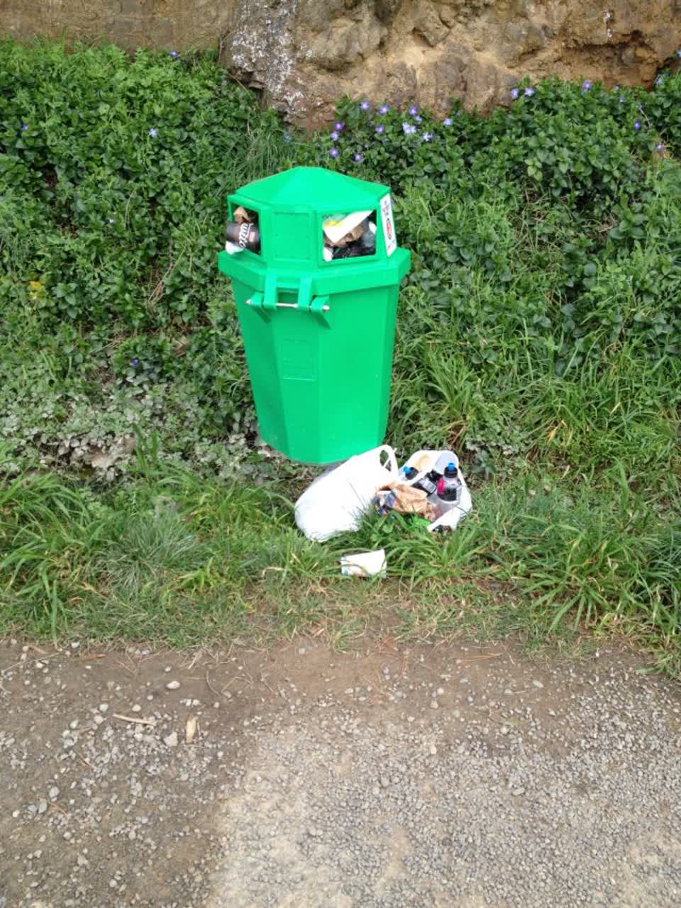 The photograph attached to this rubbish/recycling report