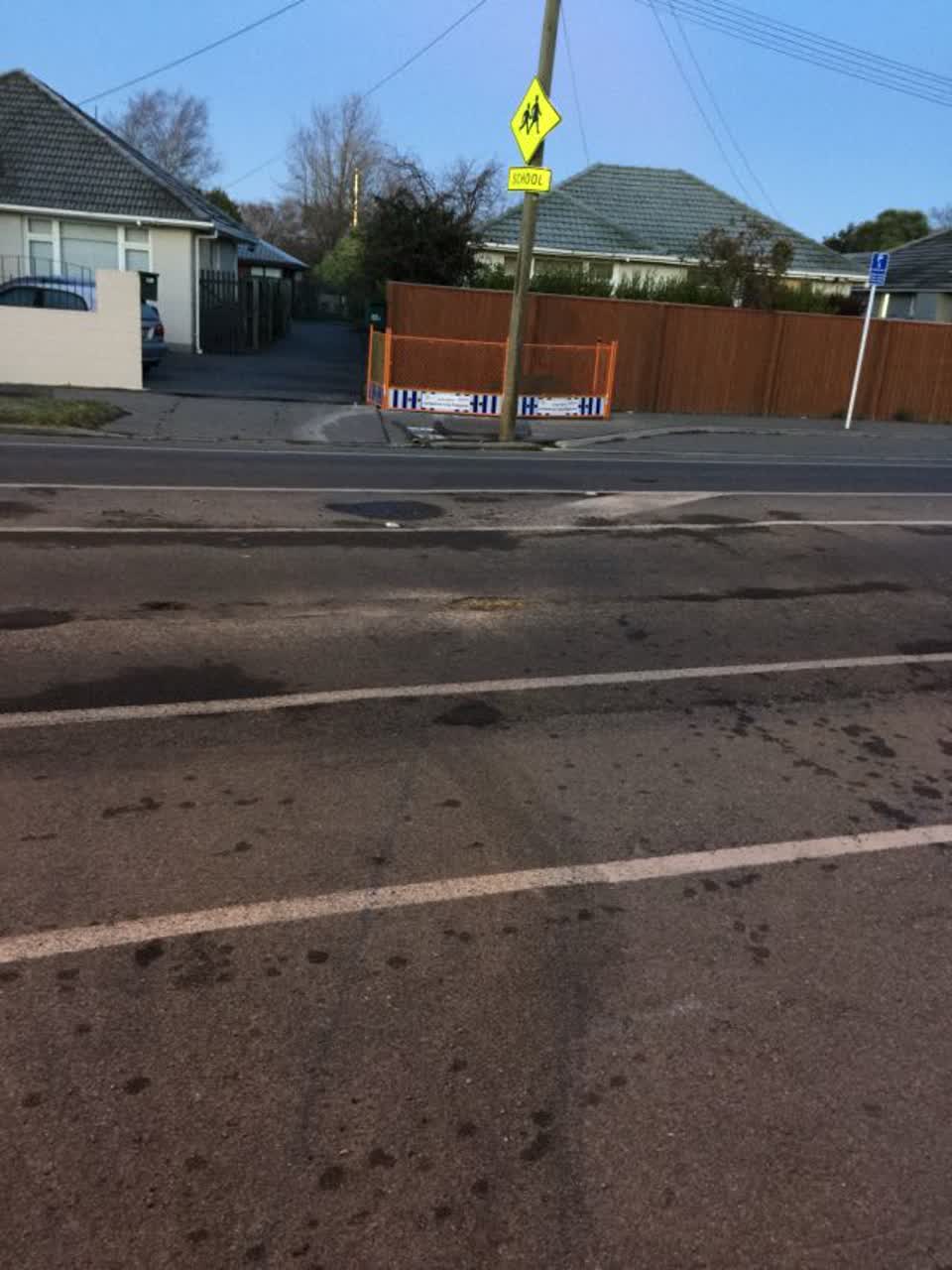 The photograph attached to this roading/streets report