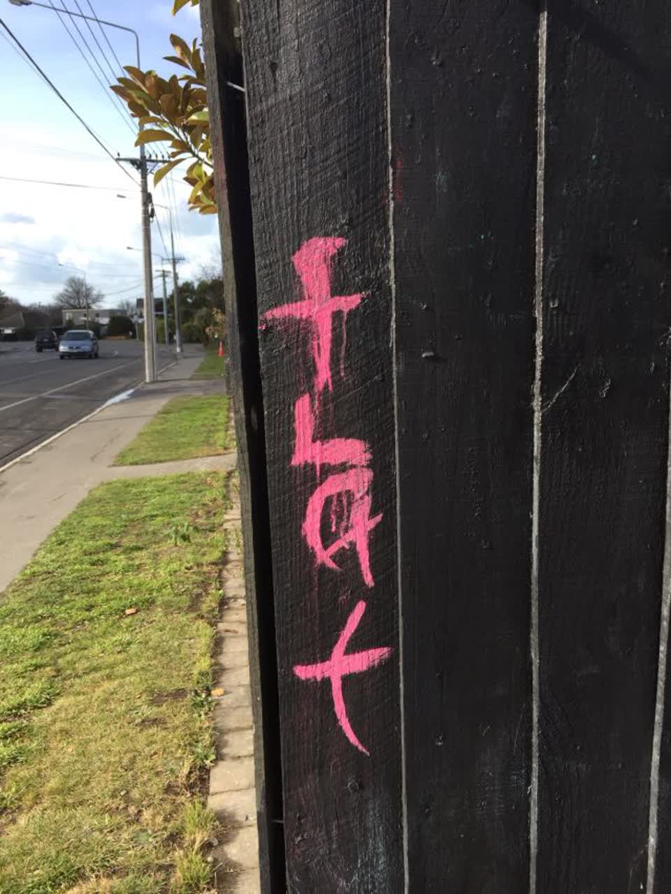 The photograph attached to this graffiti report