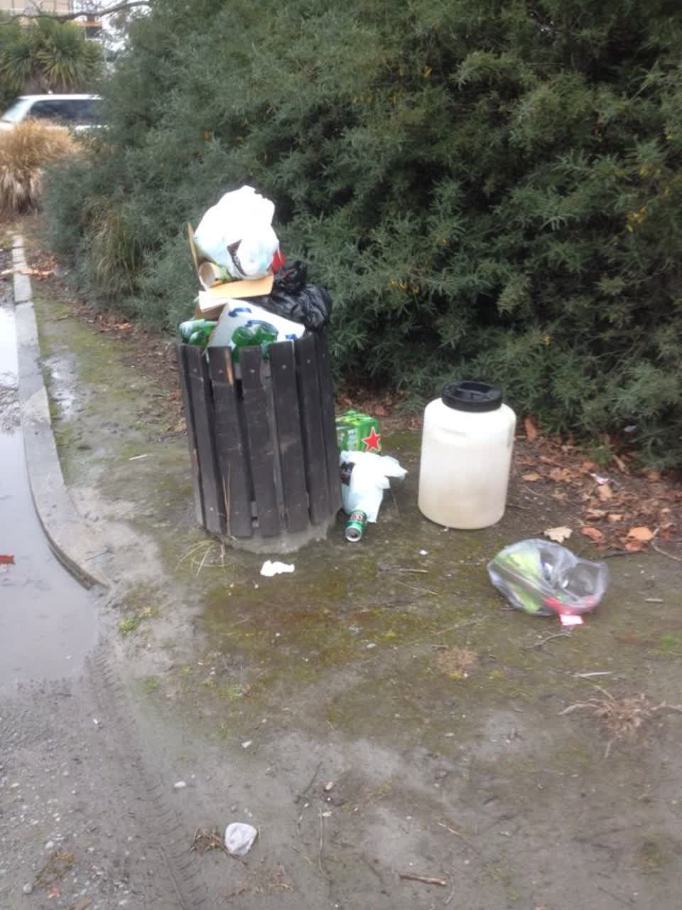 The photograph attached to this rubbish/recycling report