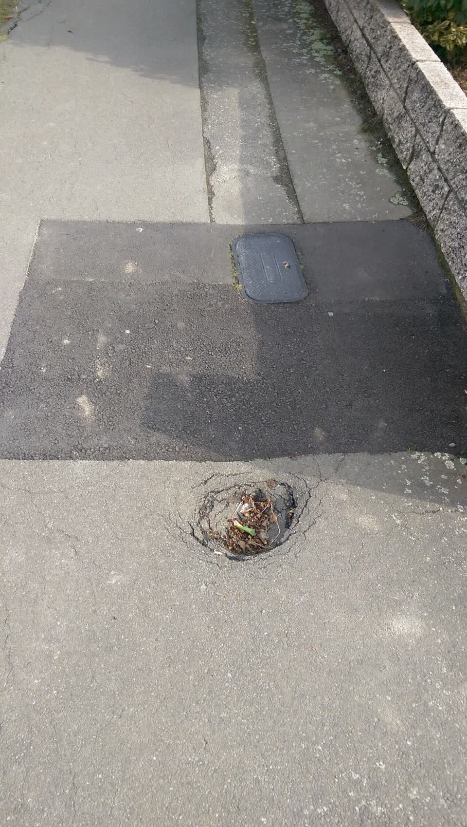 The photograph attached to this roading/streets report