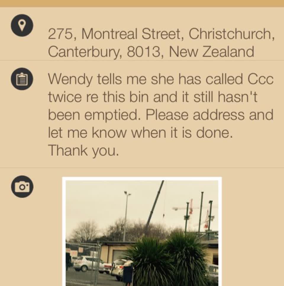 The photograph attached to this rubbish/recycling report