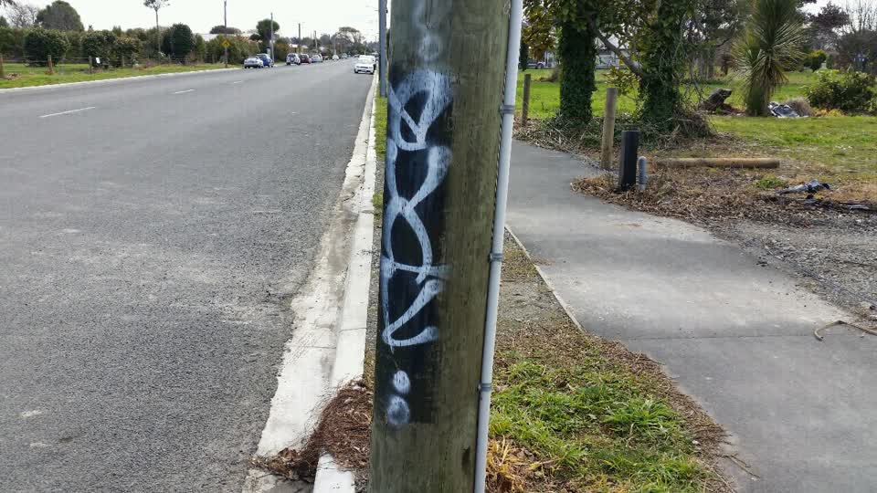 The photograph attached to this graffiti report