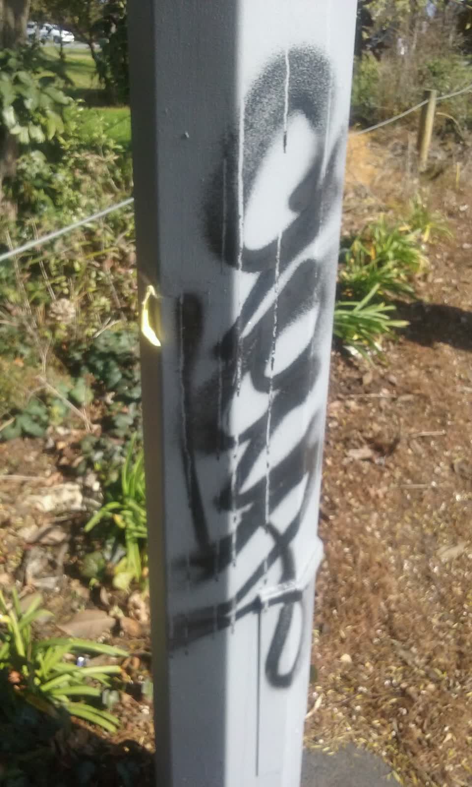 The photograph attached to this graffiti report