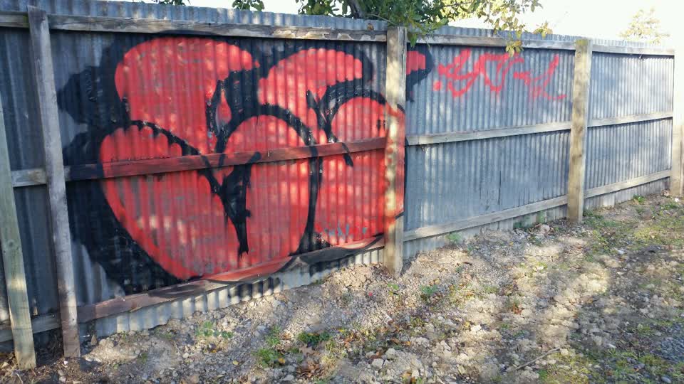 The photograph attached to this graffiti report