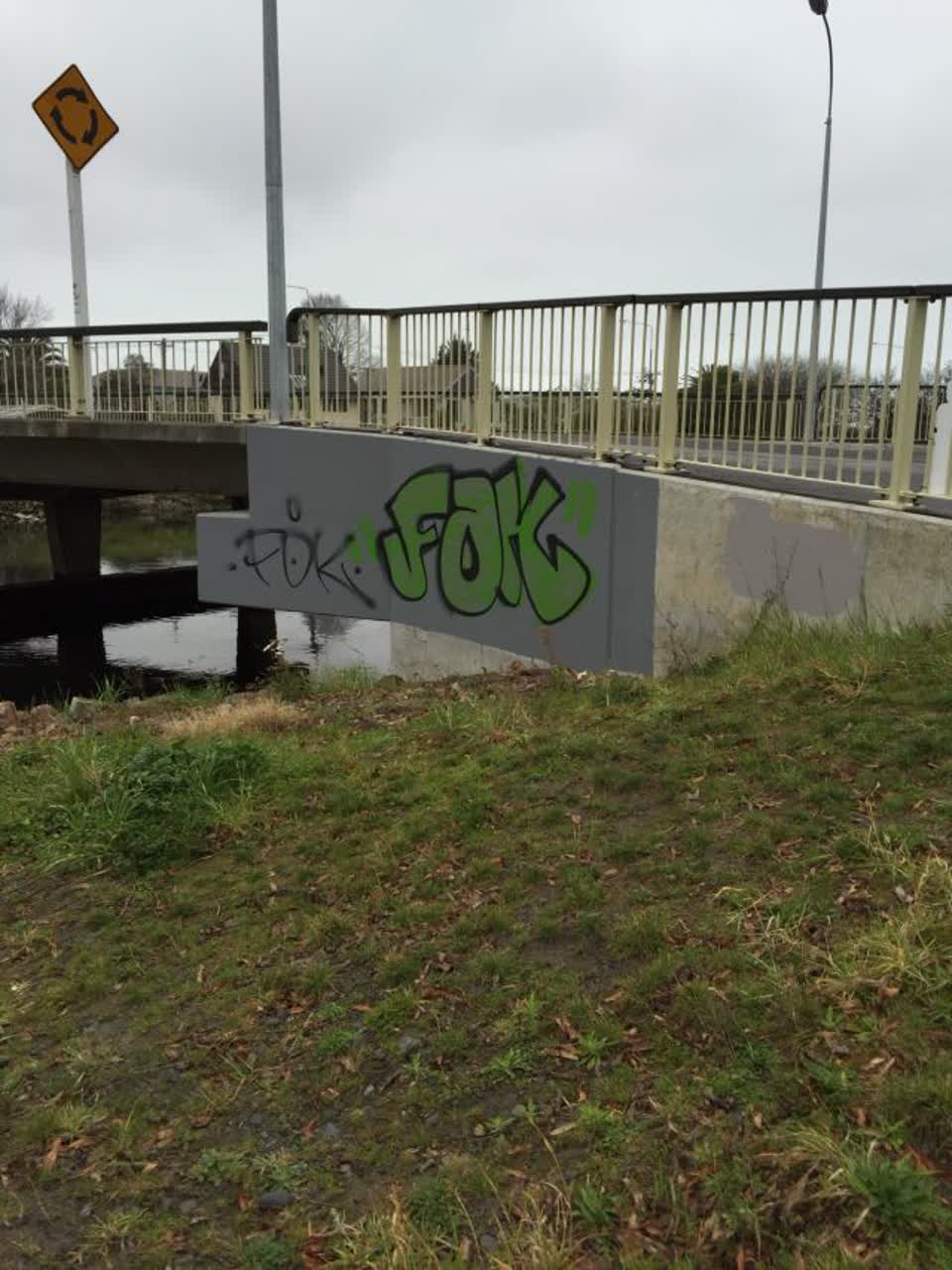 The photograph attached to this graffiti report