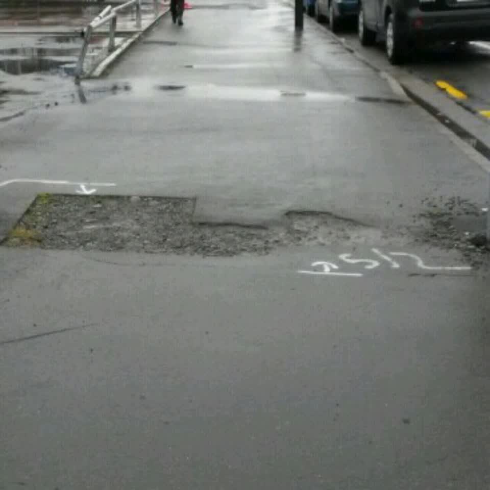 The photograph attached to this roading/streets report