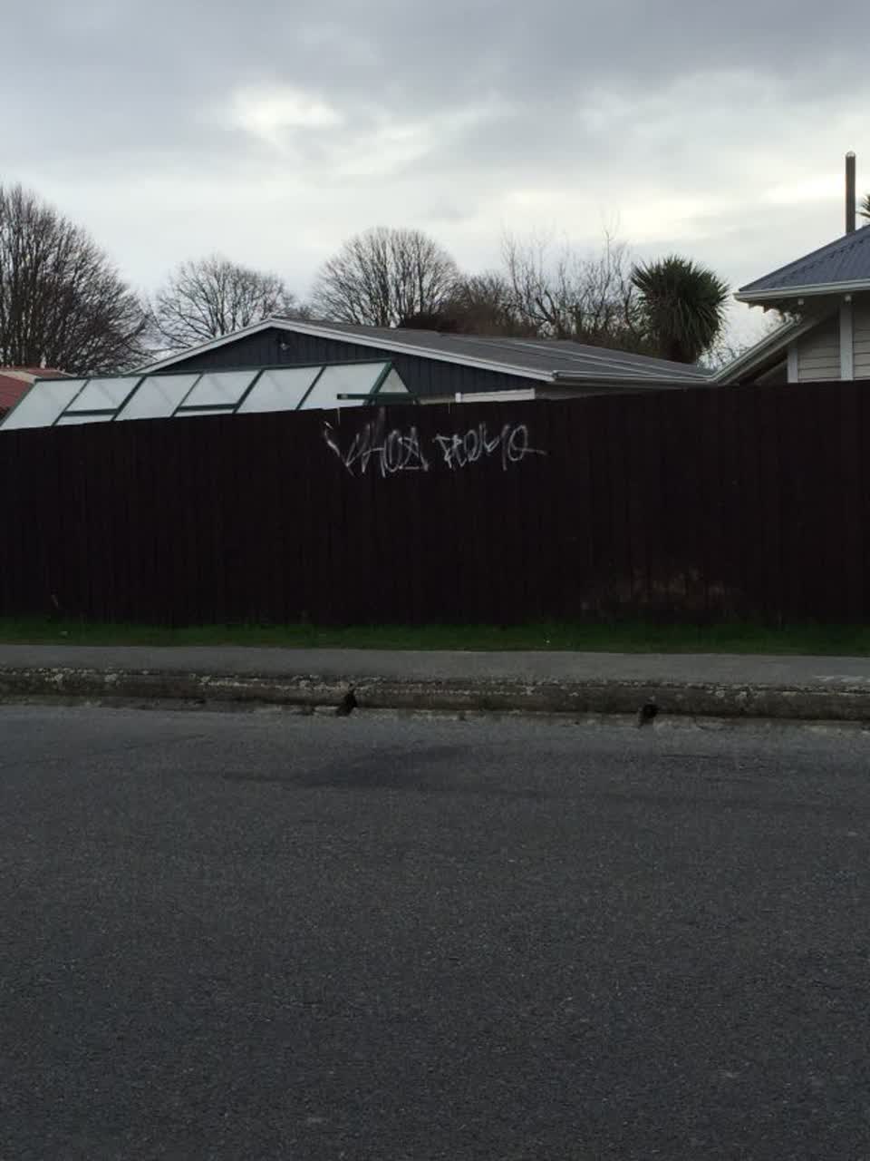 The photograph attached to this graffiti report