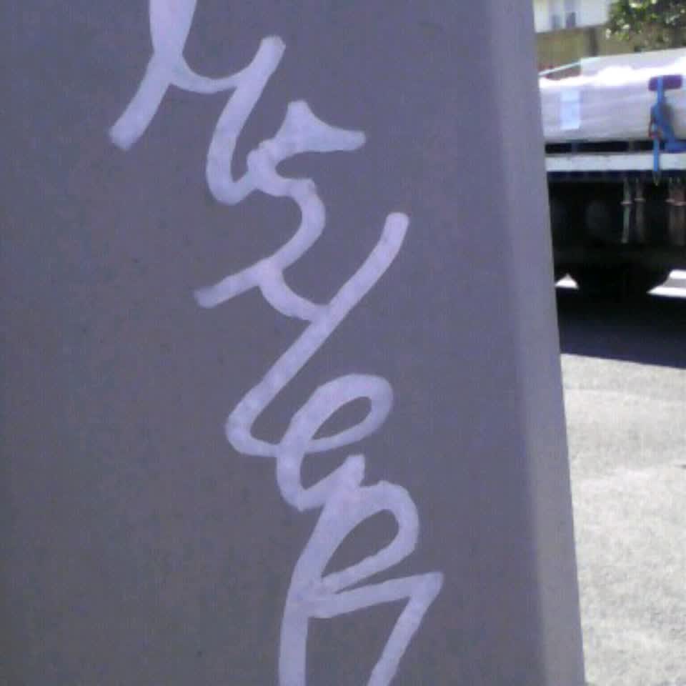 The photograph attached to this graffiti report