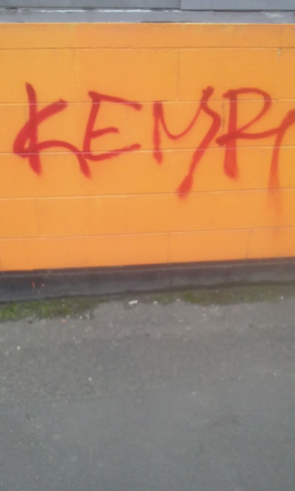 The photograph attached to this graffiti report