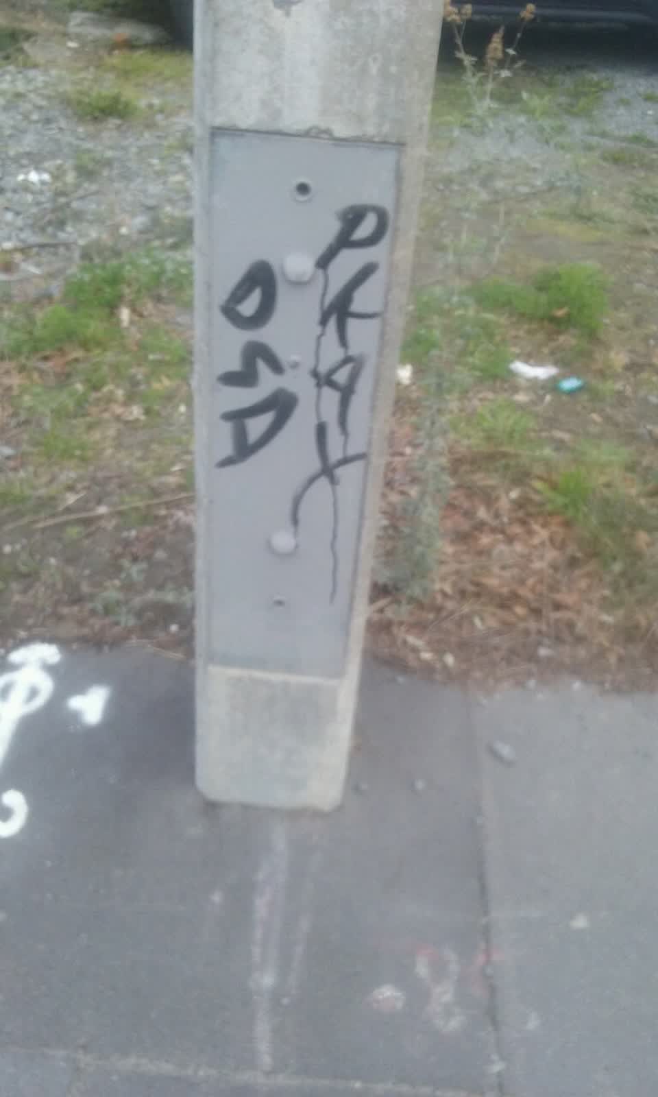 The photograph attached to this graffiti report