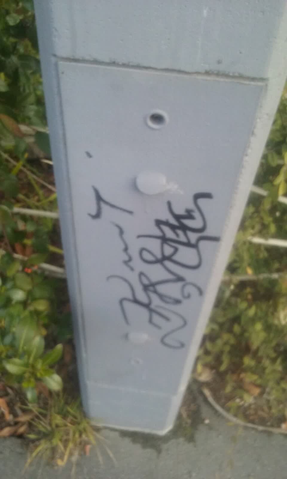 The photograph attached to this graffiti report
