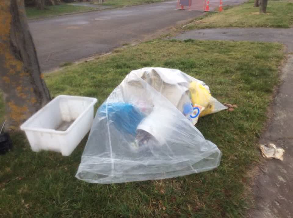 The photograph attached to this rubbish/recycling report