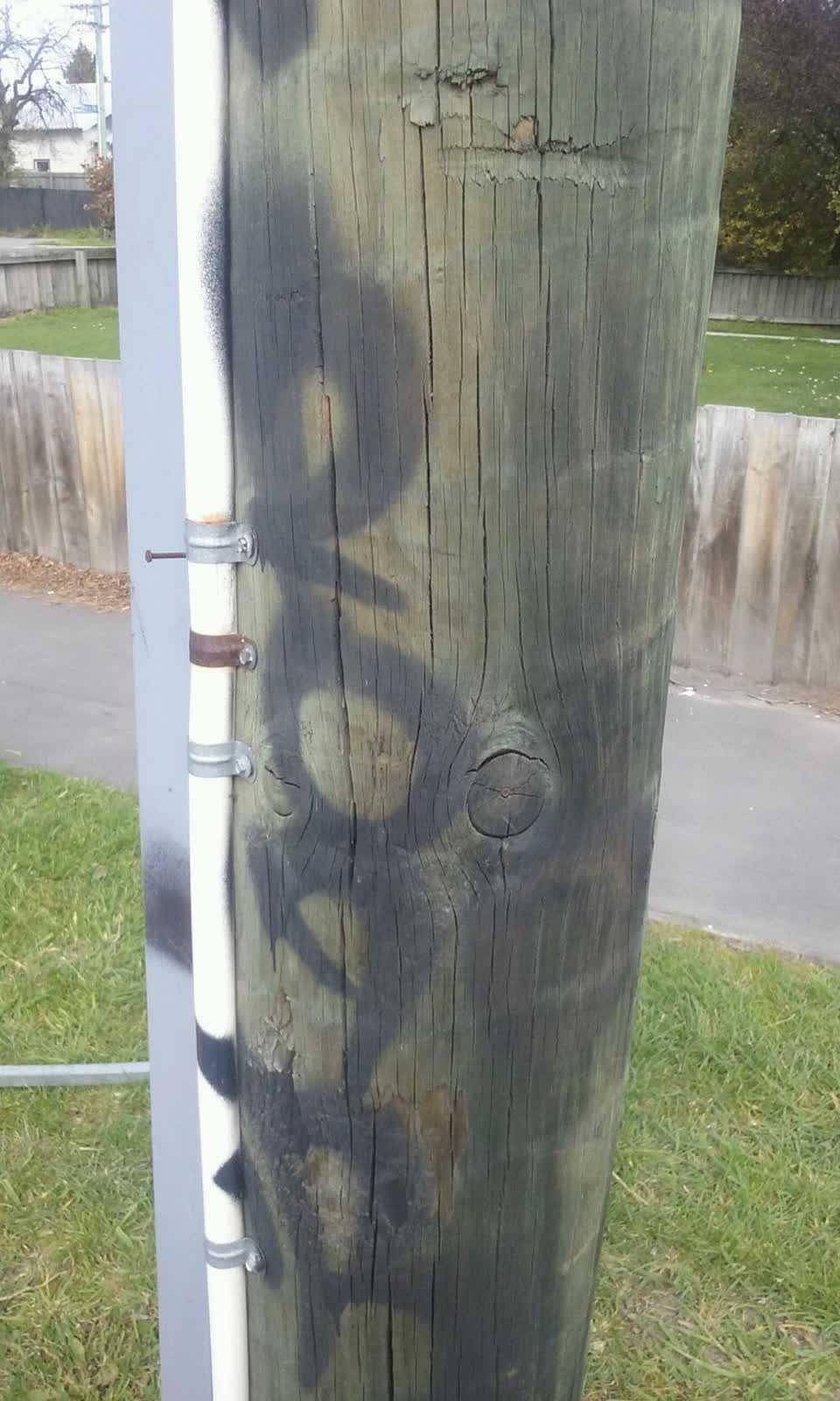 The photograph attached to this graffiti report
