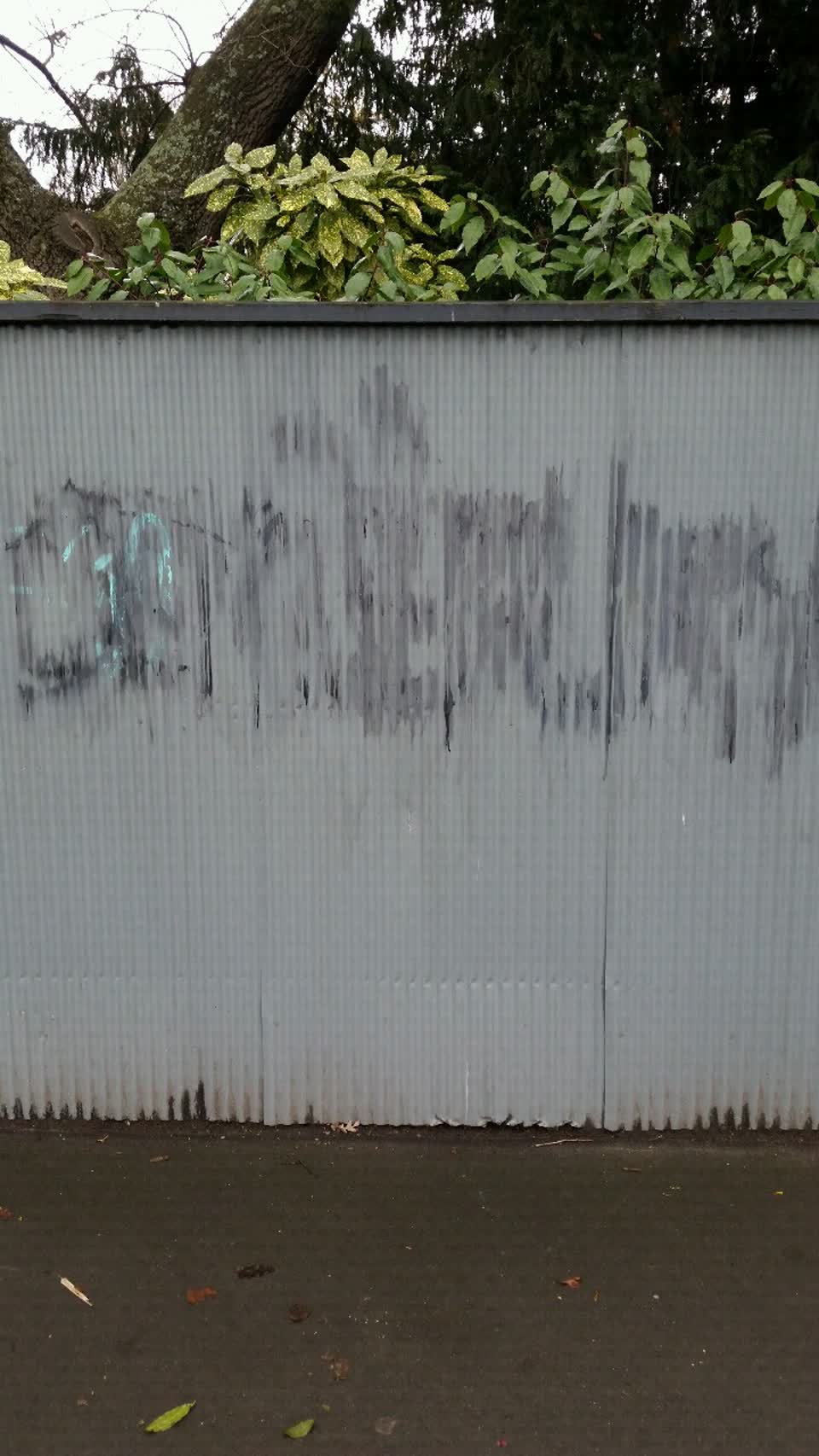The photograph attached to this graffiti report