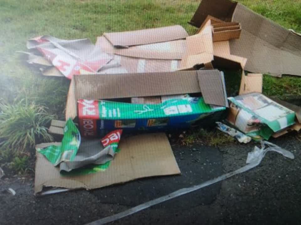 The photograph attached to this rubbish/recycling report