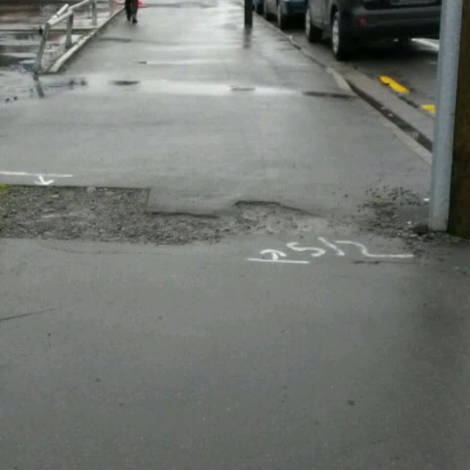 The photograph attached to this roading/streets report