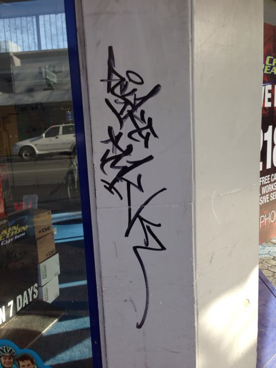 The photograph attached to this graffiti report