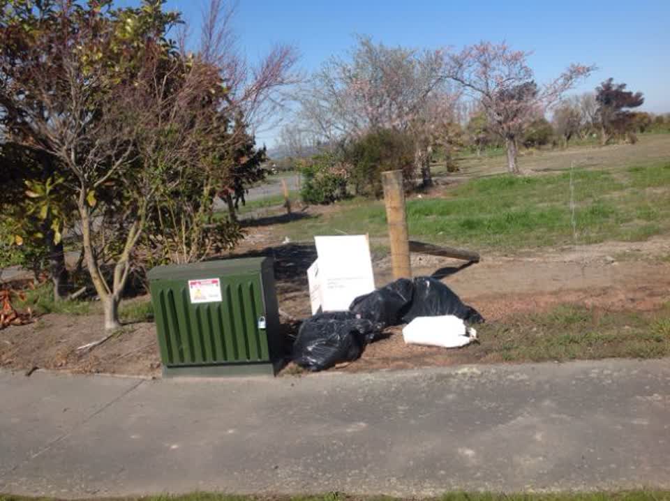The photograph attached to this rubbish/recycling report