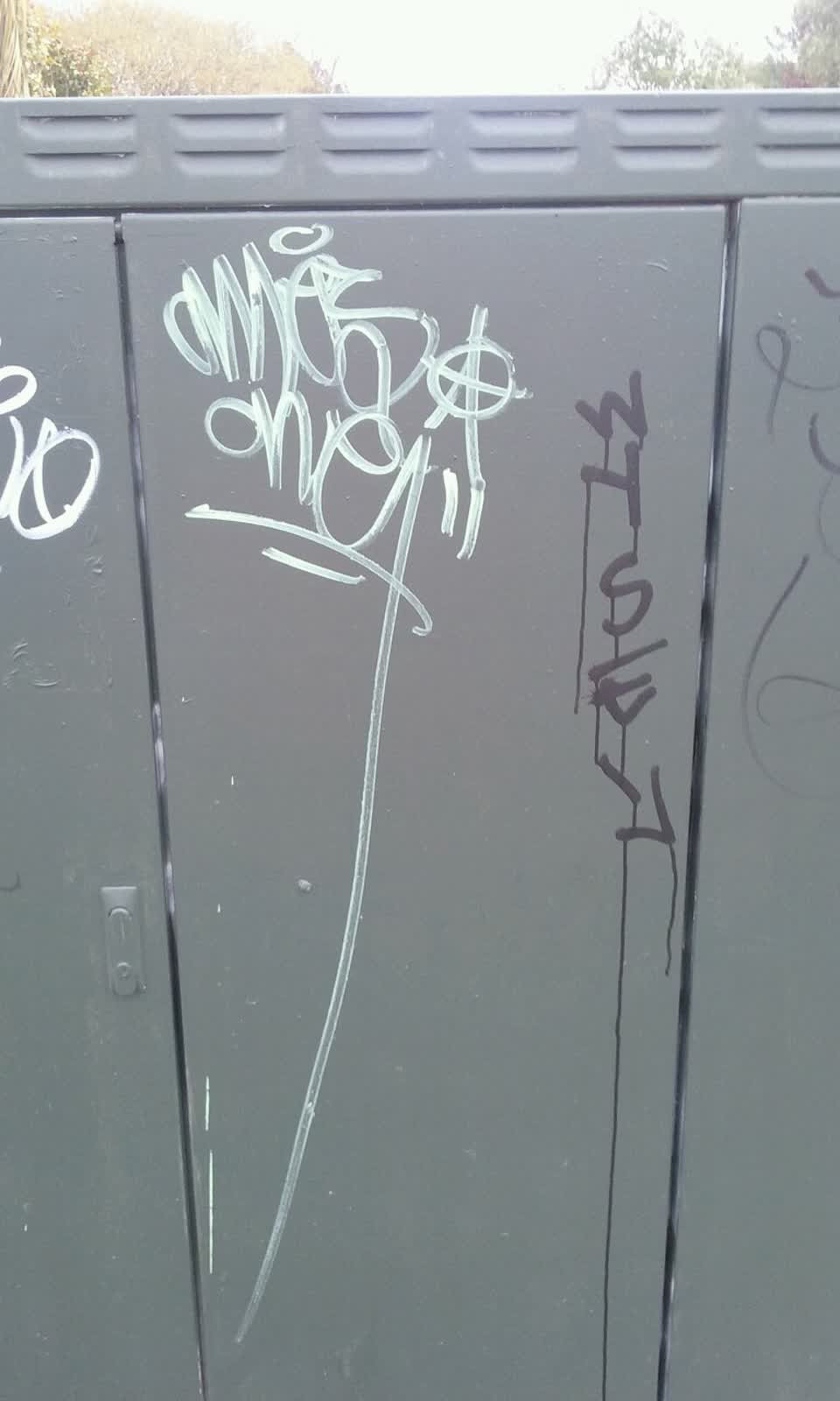 The photograph attached to this graffiti report