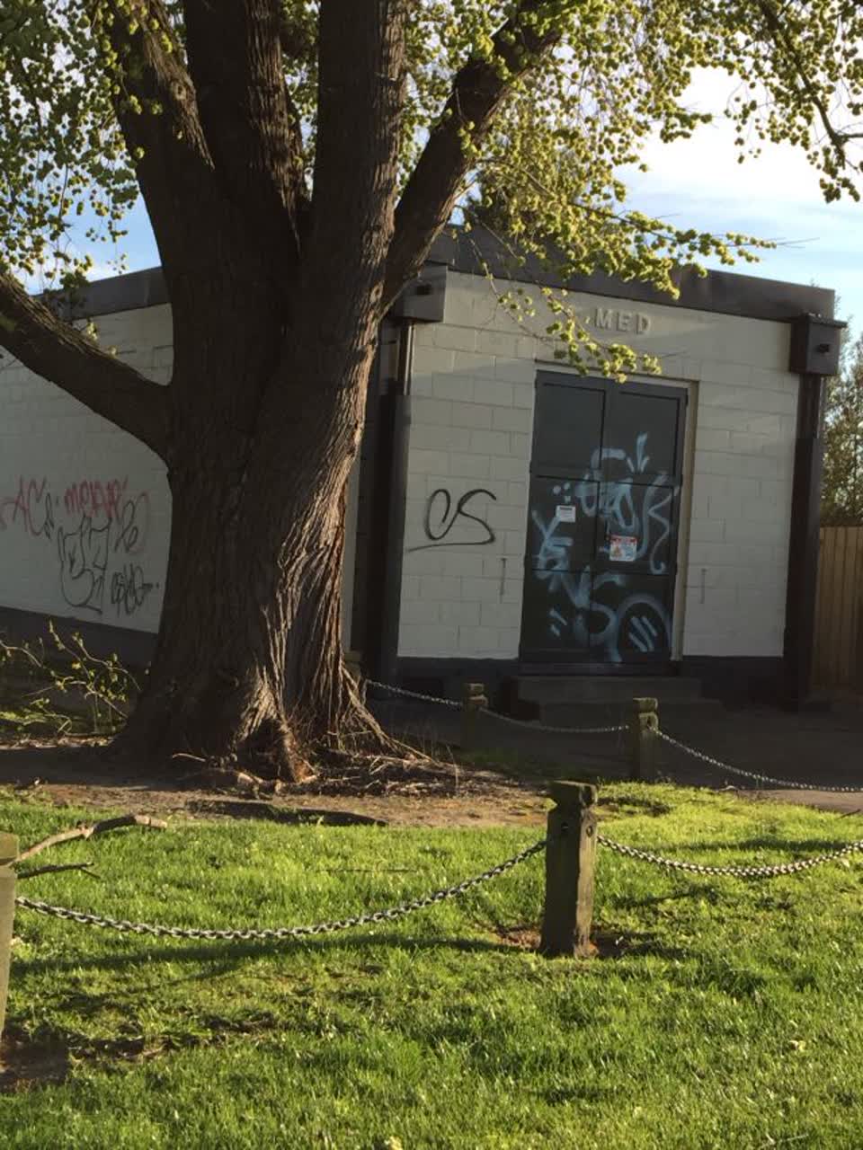 The photograph attached to this graffiti report