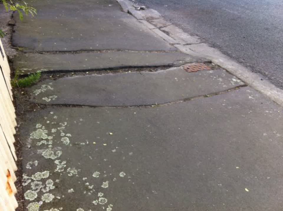 The photograph attached to this roading/streets report