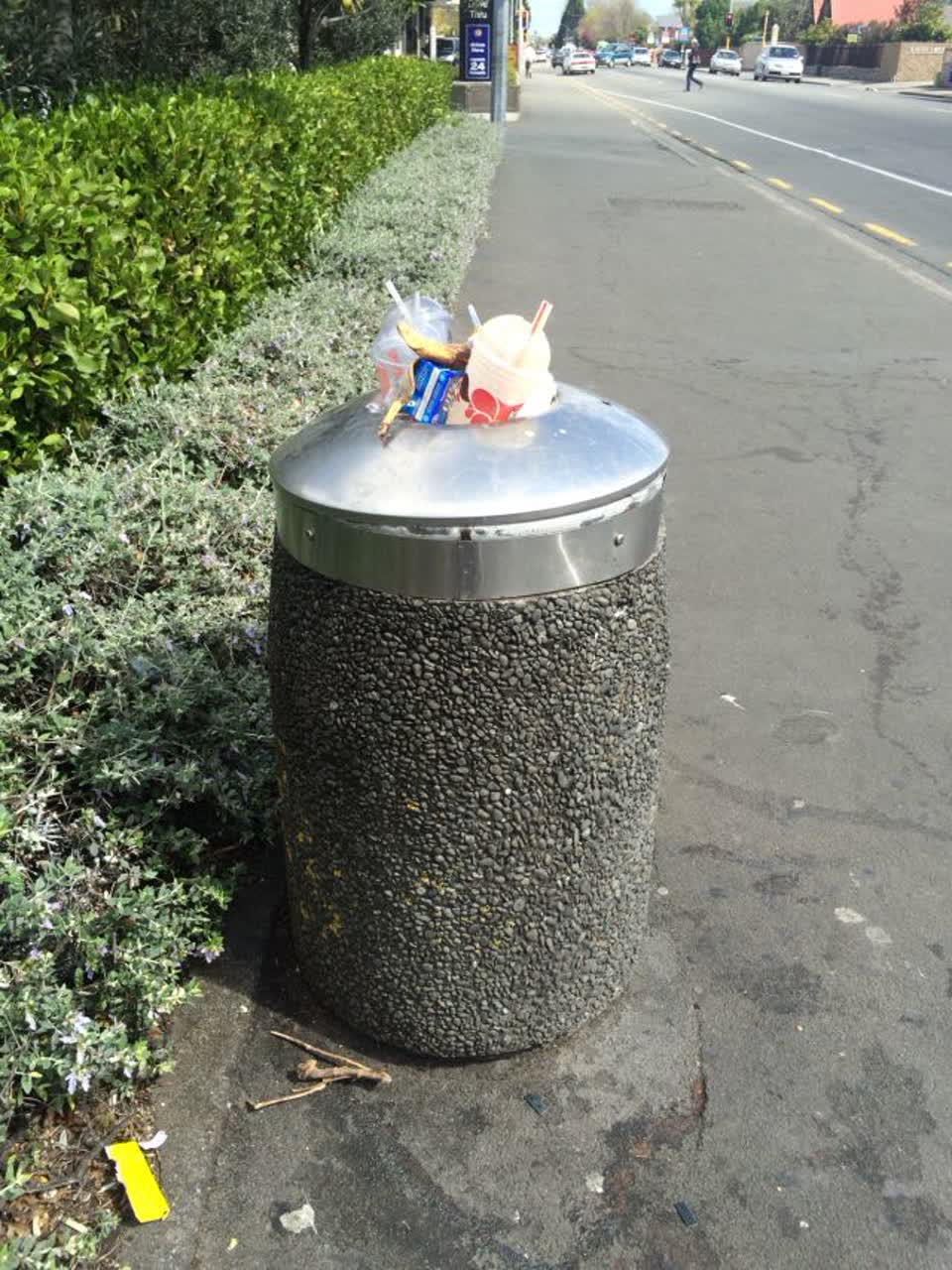 The photograph attached to this rubbish/recycling report