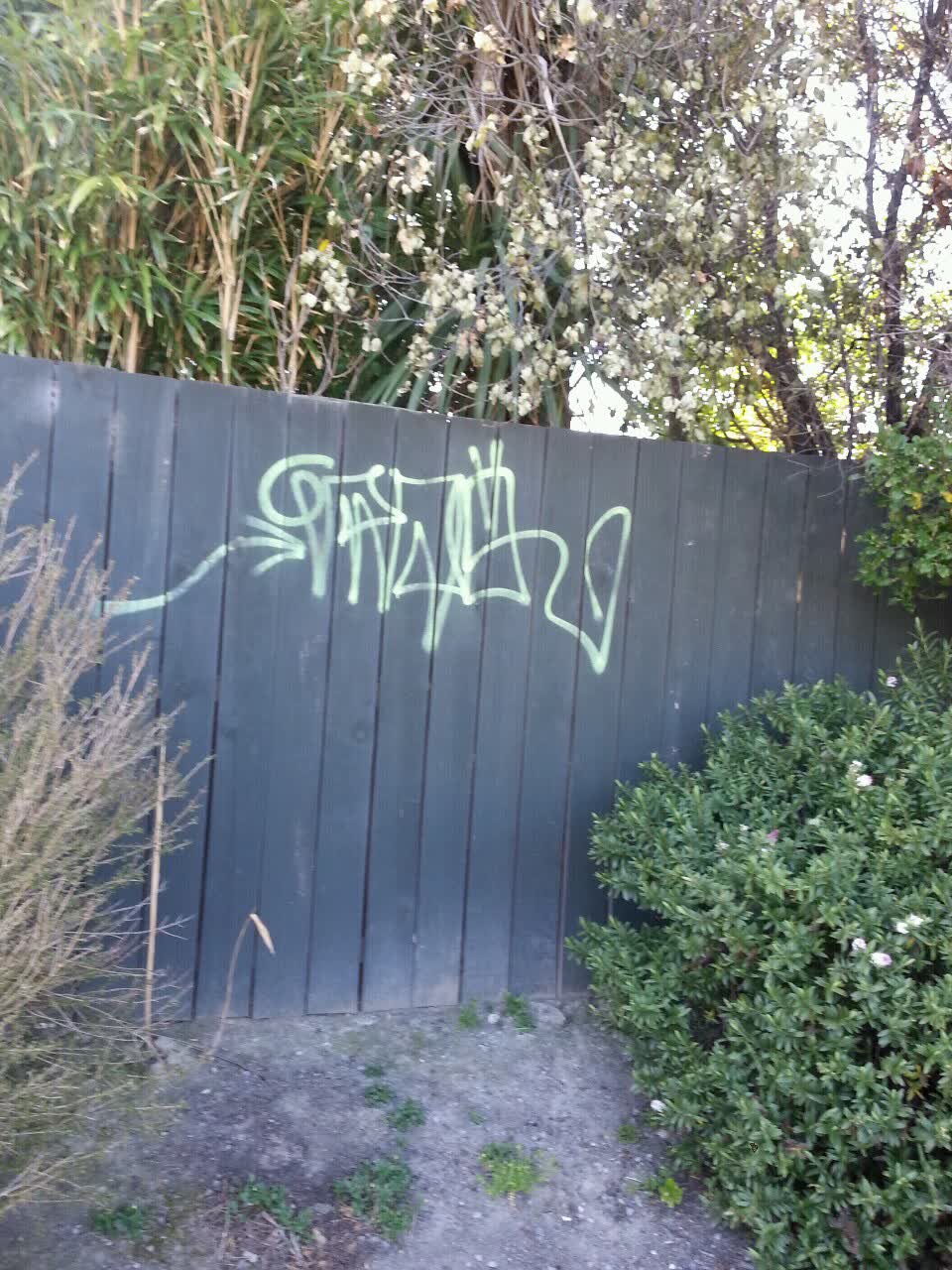 The photograph attached to this graffiti report